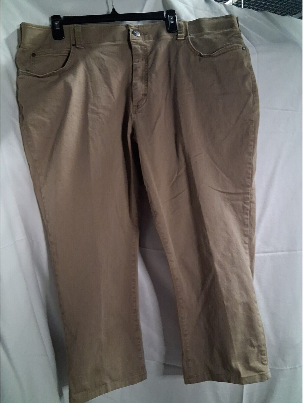 Lee Extreme Motion MVP Straight Pants Mens 44x29 Tan Stretch Khakis Zip Fly M2